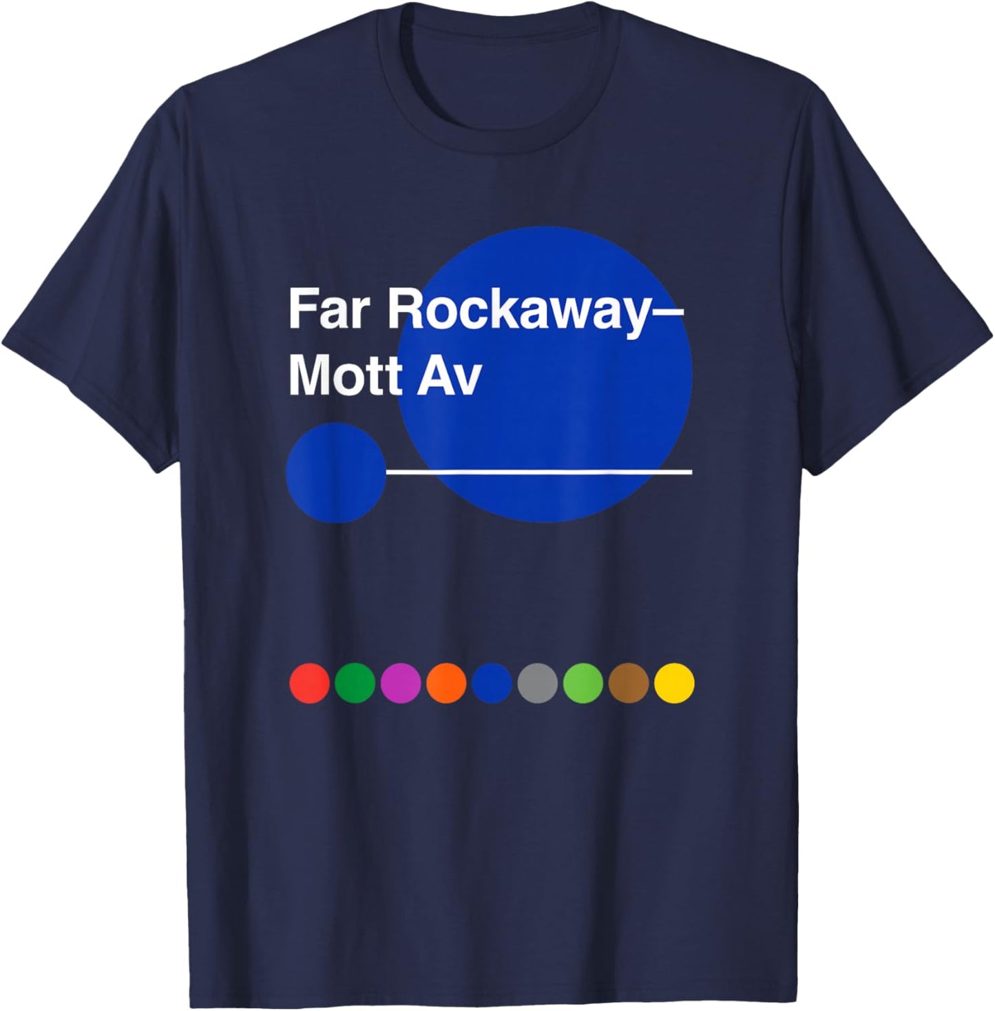 Queens Mott Avenue Far Rockaway T-Shirt - T-Shirt | Navy