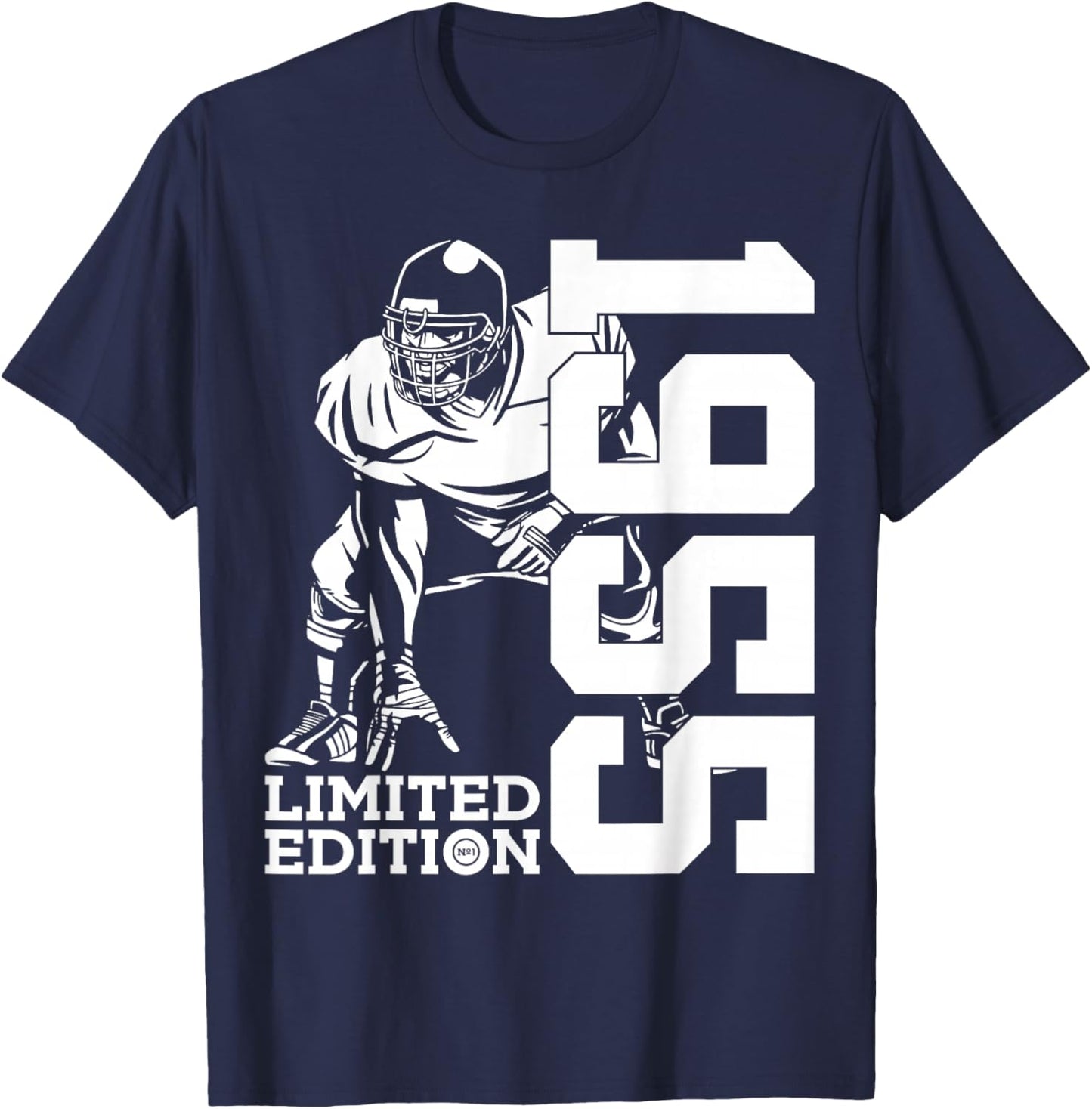 71st BIRTHDAY FOOTBALL LIMITED EDITION 1955 T-Shirt - T-Shirt | Navy