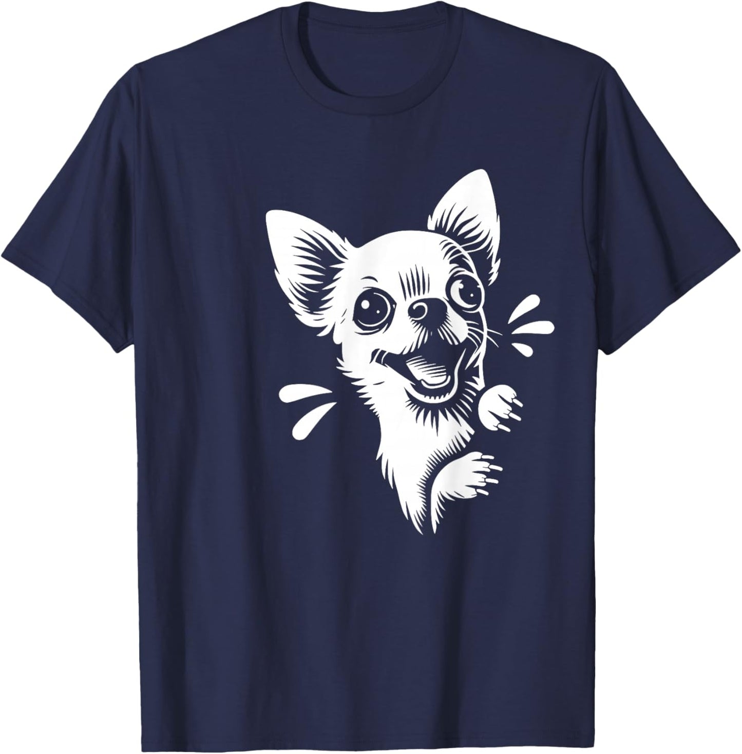 Funny Chihuahua Scout Dog Graphic Design T-Shirt - T-Shirt | Navy