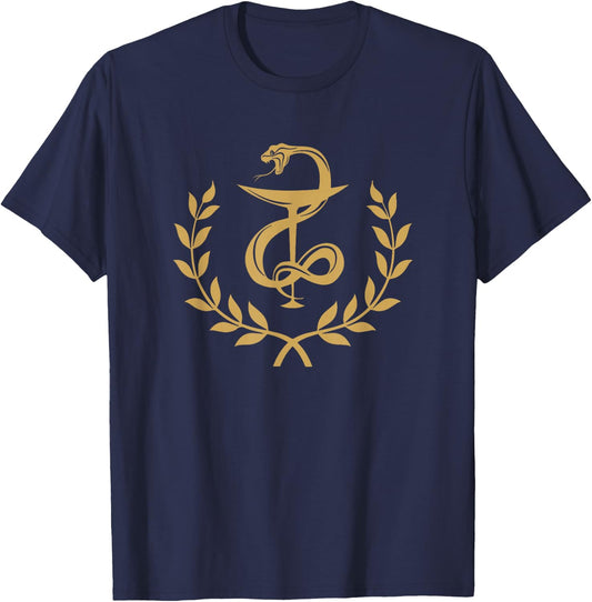 Pharmacist's Bowl Of Hygeia T-Shirt - T-Shirt | Navy