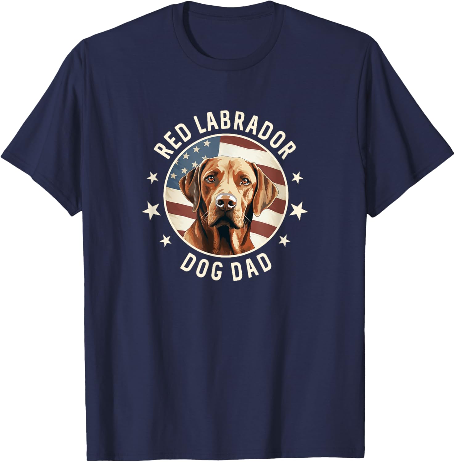 Red Labrador Retriever Dog Dad Women T-Shirt - T-Shirt | Navy