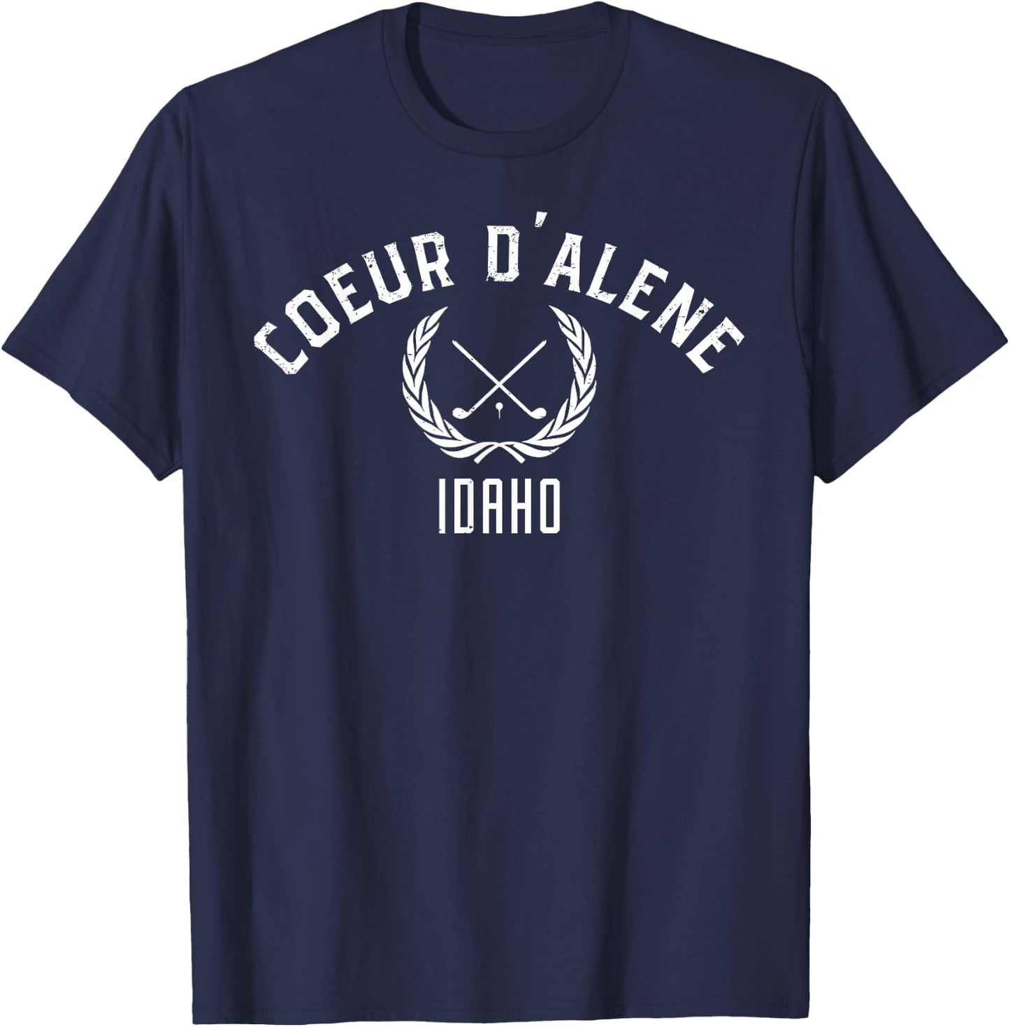 Coeur D'Alene Idaho Golf T-Shirt - T-Shirt | Navy