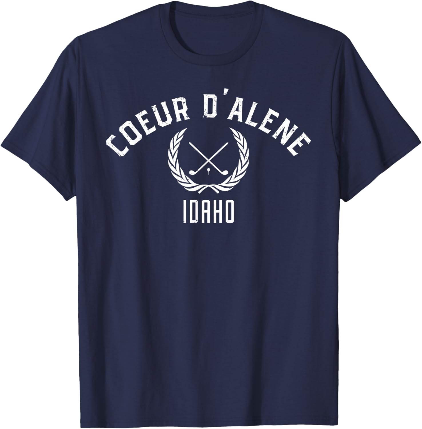 Coeur D'Alene Idaho Golf T-Shirt - T-Shirt | Navy
