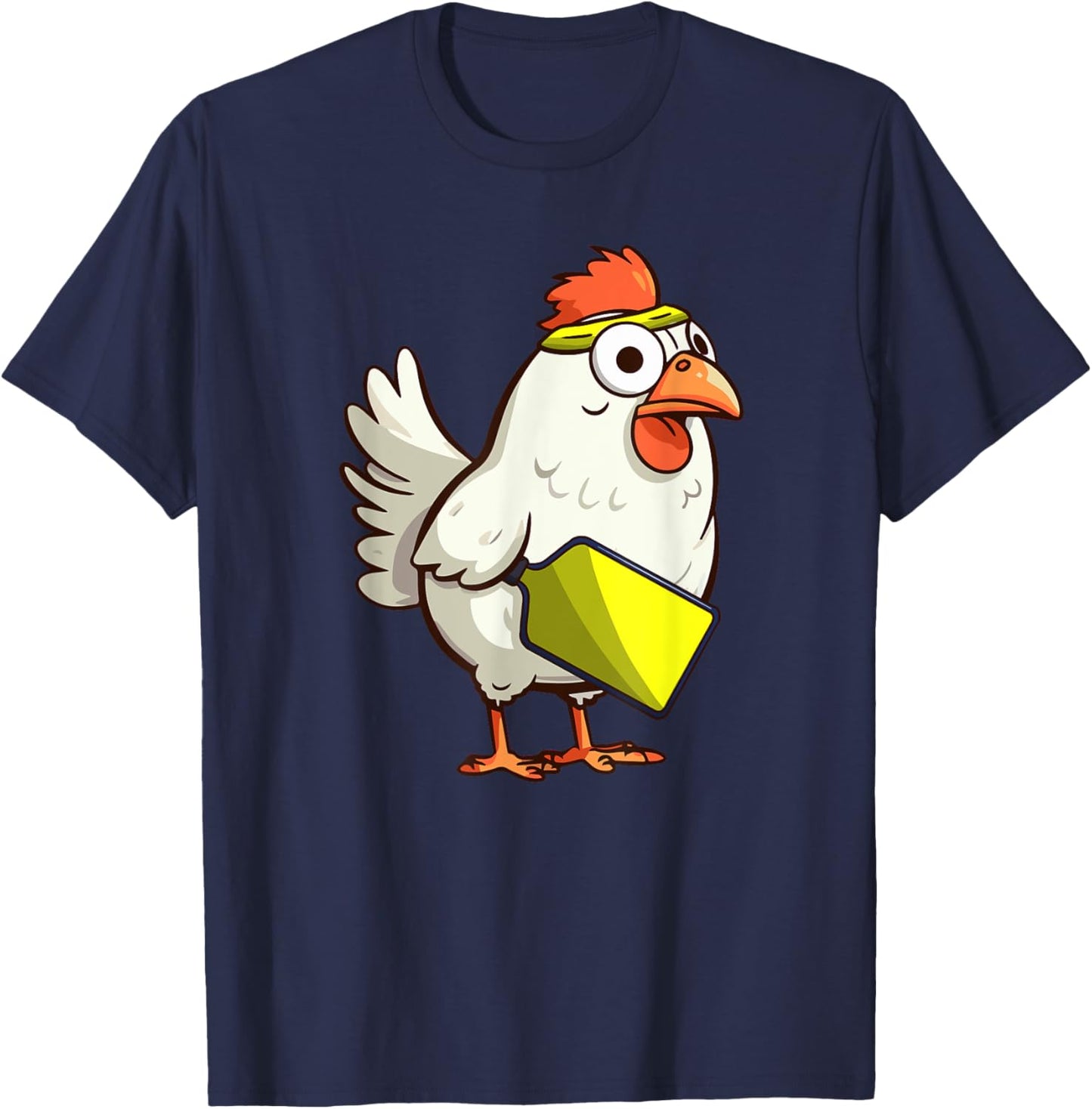 Cute Rooster Funny Chicken Pickleball Player T-Shirt - T-Shirt | Navy