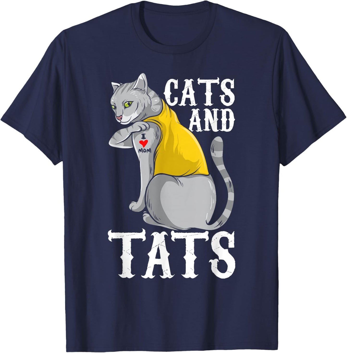 Cats And Tats - Tattoo Cat Women T-Shirt - T-Shirt | Navy