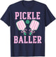 Coquette Pickle Baller Women Pickleball Lover T-Shirt - T-Shirt | Navy