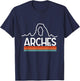 Delicate Arch Arches National Park Utah Minimalist Retro T-Shirt - T-Shirt | Navy