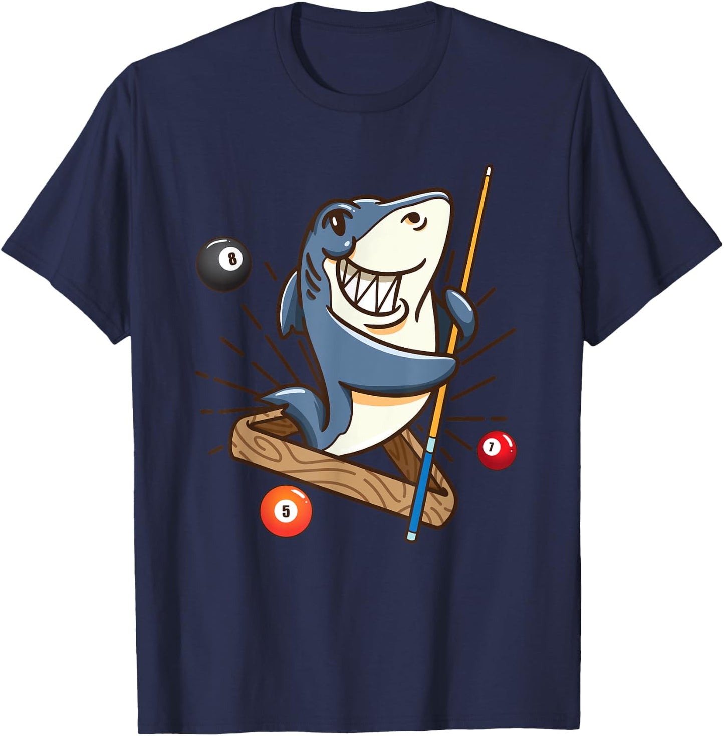 Billiard Shark Hustler Pool Shirts Girls Snooker Gifts T-Shirt - T-Shirt | Navy