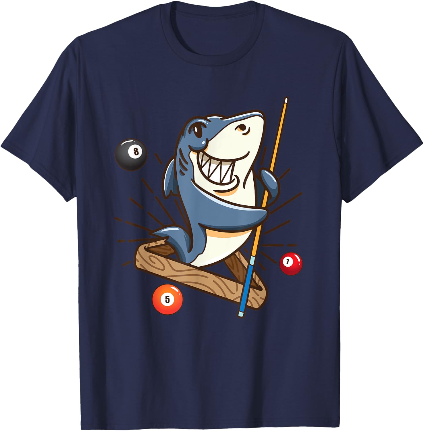 Billiard Shark Hustler Pool Shirts Girls Snooker Gifts T-Shirt - T-Shirt | Navy