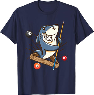 Billiard Shark Hustler Pool Shirts Girls Snooker Gifts T-Shirt - T-Shirt | Navy