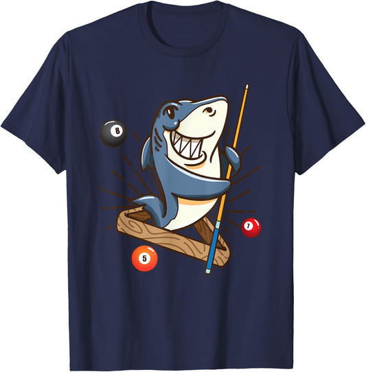 Billiard Shark Hustler Pool Shirts Girls Snooker Gifts T-Shirt - T-Shirt | Navy