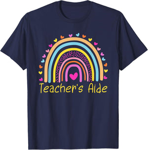 Teacher's Aide Rainbow T-Shirt - T-Shirt | Navy
