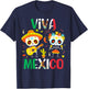 Viva Mexico Shirt Women Boys Girls Kids Mexican Flag Fiesta T-Shirt - T-Shirt | Navy