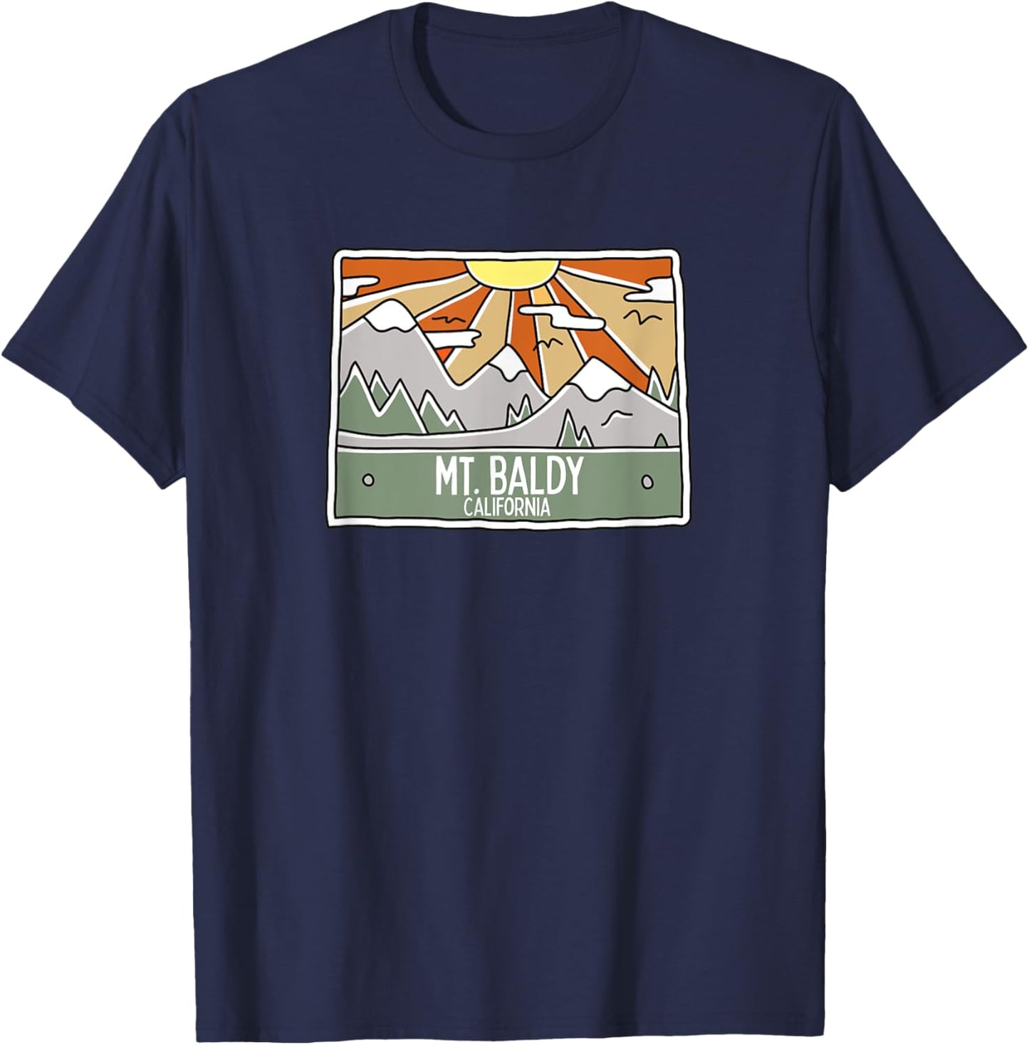 Mount Baldy California Mountains Sunshine CA Trip Souvenir Women Kids T-Shirt - T-Shirt | Navy