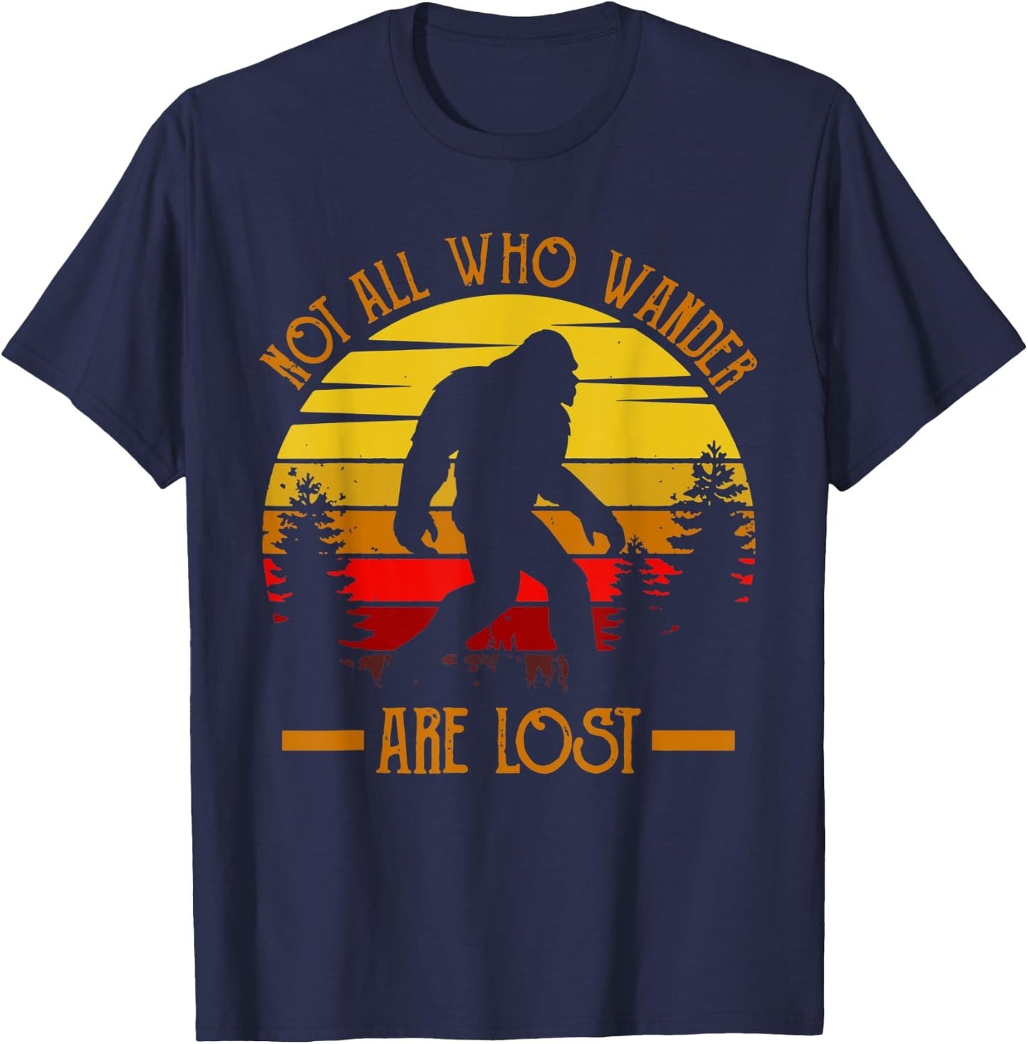 Yeti Bigfoot apparel vintage design social distance champion T-Shirt - T-Shirt | Navy