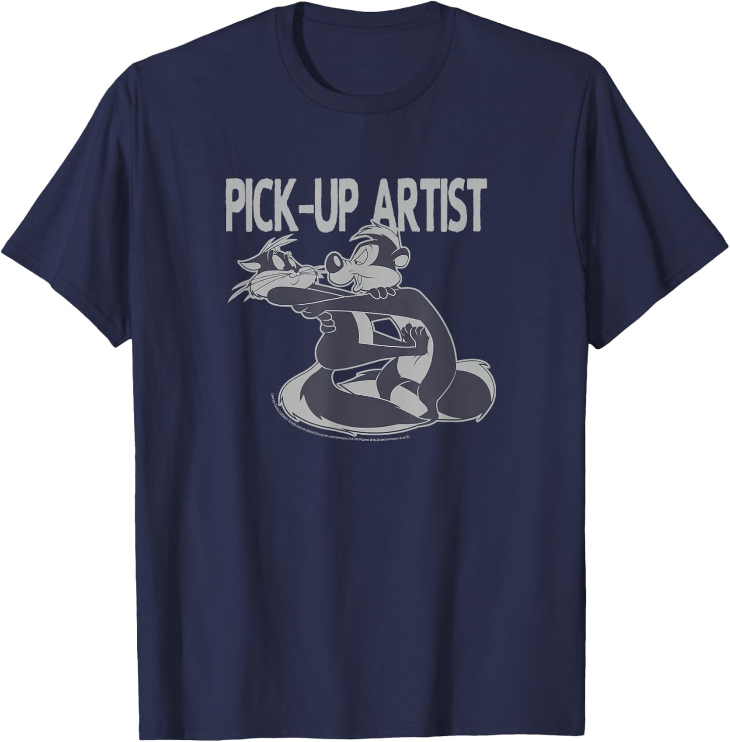 Looney Tunes Pepe Le Pew & Penelope Pick-Up Artist T-Shirt - T-Shirt | Navy