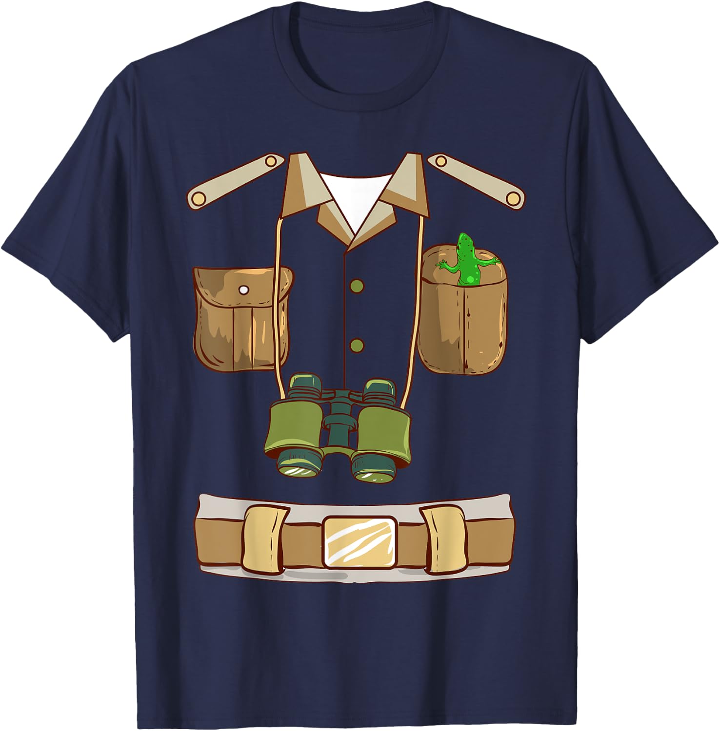 Zookeeper Safari Costume Explorer Safari Guide Halloween T-Shirt - T-Shirt | Navy