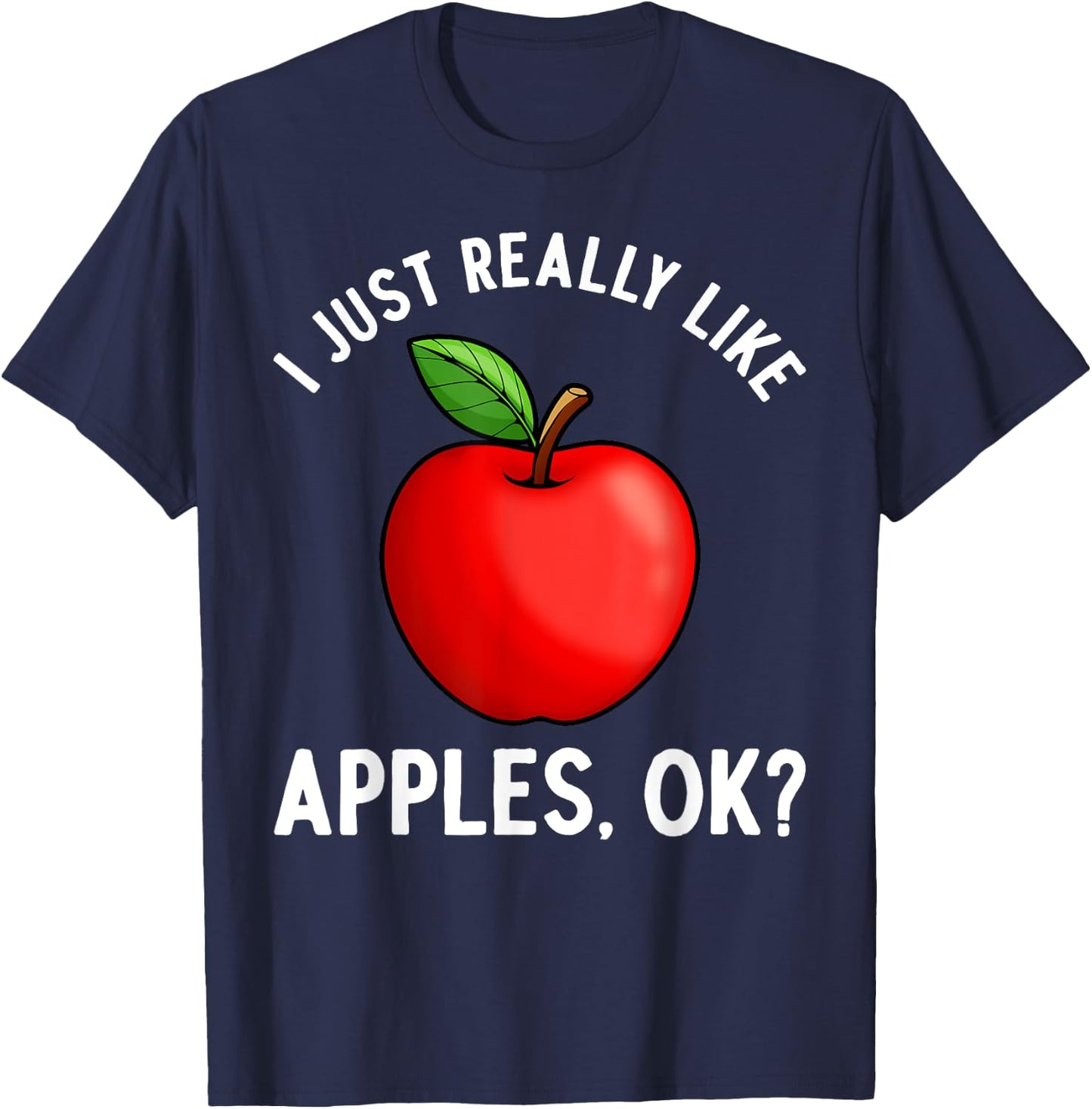 Cool Apple Art Women Kids Apple Picking Fruit Apples T-Shirt - T-Shirt | Navy
