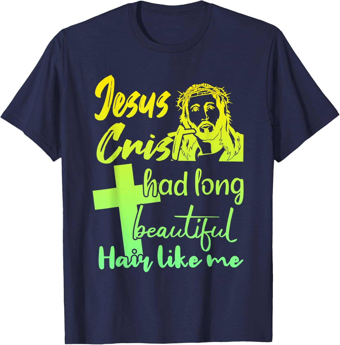 Man with long hair T-Shirt - T-Shirt | Navy