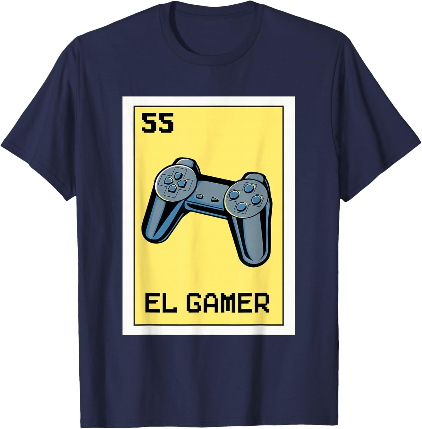 El Gamer Mexican Gaming Console Video Game Lottery Card T-Shirt - T-Shirt | Navy