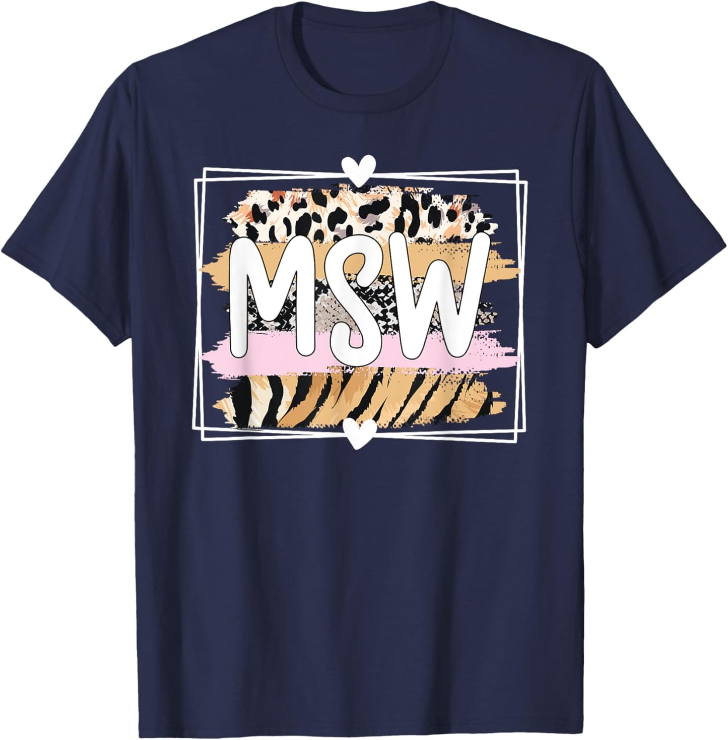 MSW Social Worker Graduation Master's Degree T-Shirt - T-Shirt | Navy