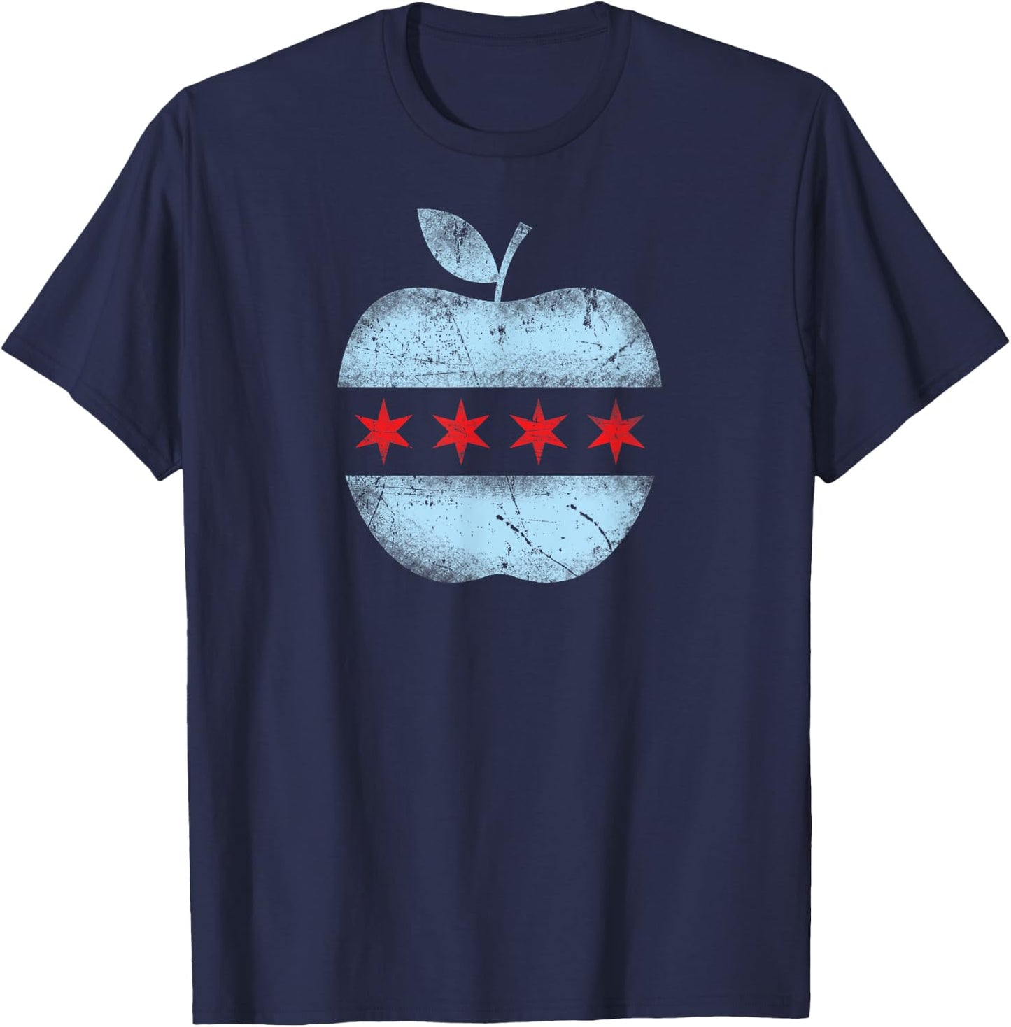 Chicago Flag Teacher School Cute Women Girls Kids T-Shirt - T-Shirt | Navy