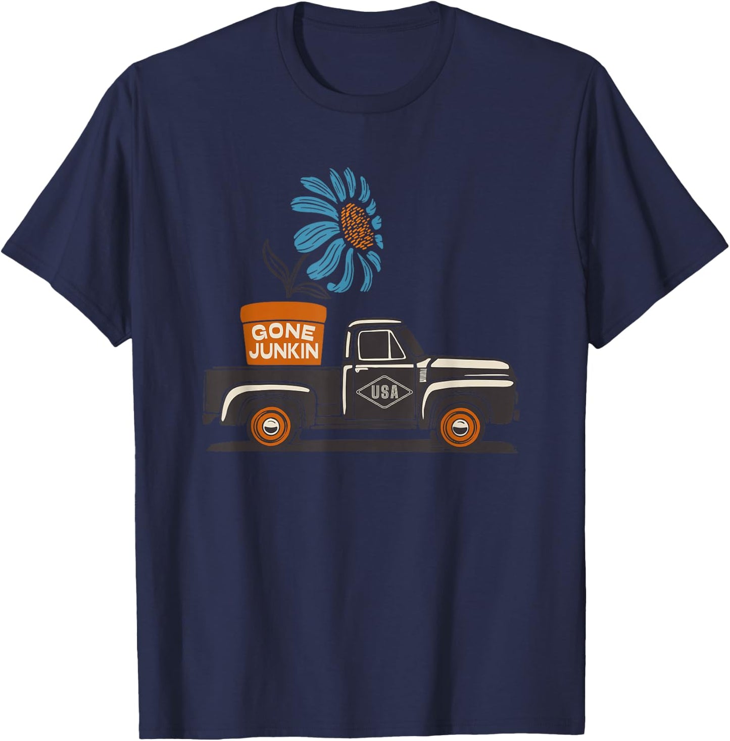 Gone Junkin - Antique & Junk Lovers - Thrifting T-Shirt - T-Shirt | Navy