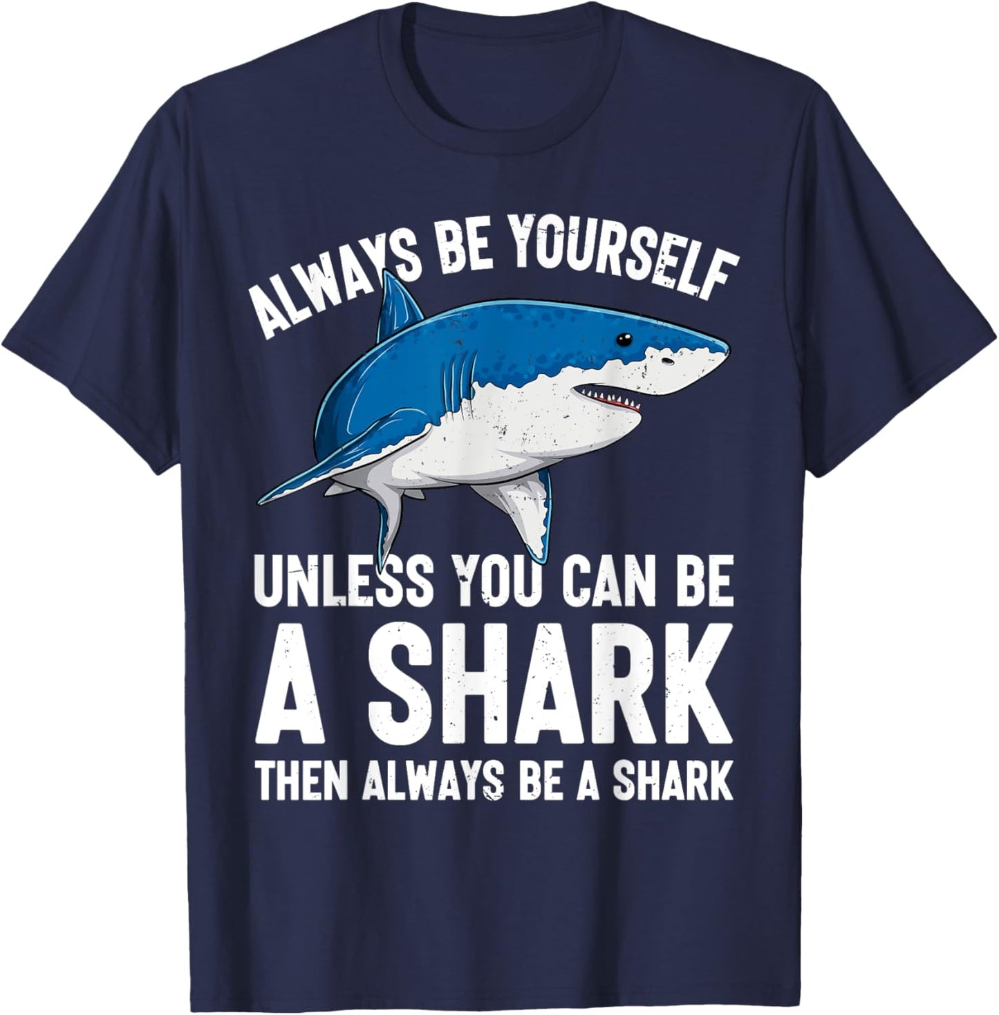 Shark Biology Ocean Wildlife Cool Sharks Lover T-Shirt - T-Shirt | Navy