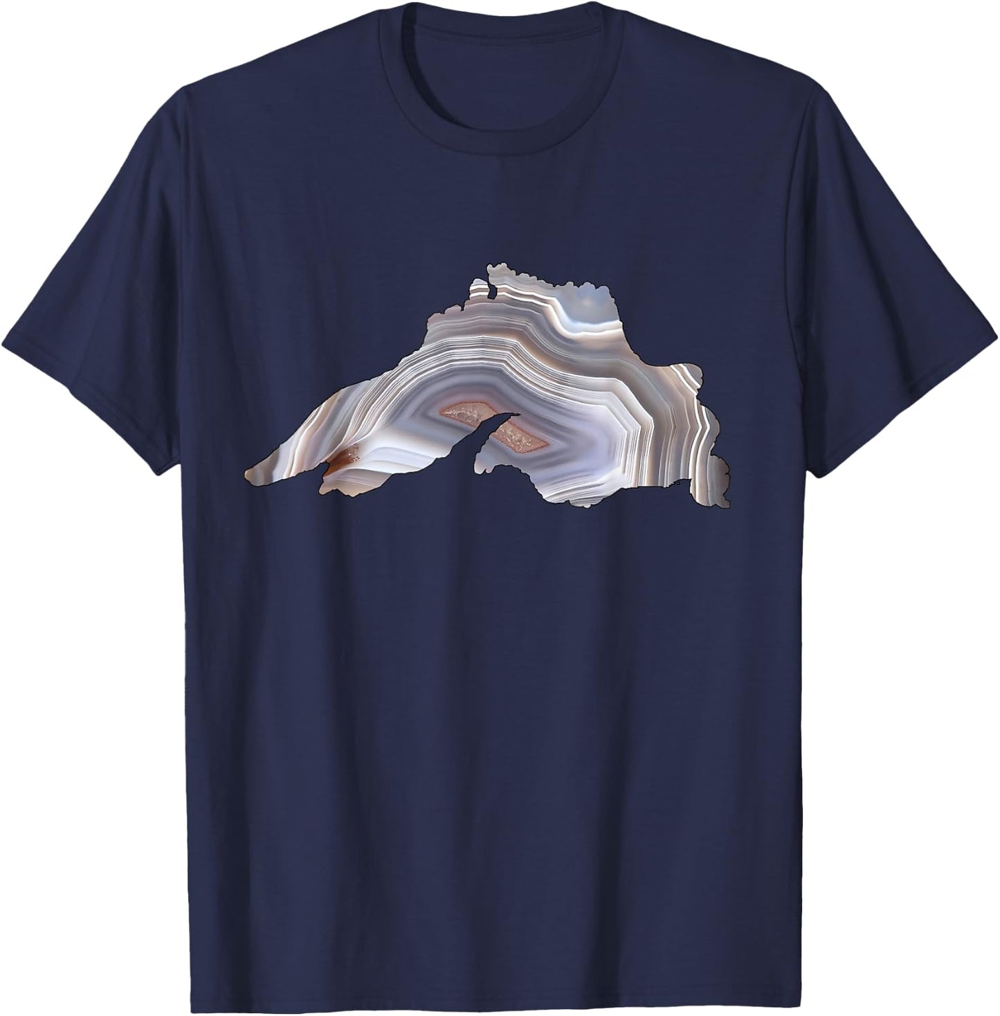 Lake Superior Agate Great Gift Rockhounds & Agate Lovers T-Shirt - T-Shirt | Navy