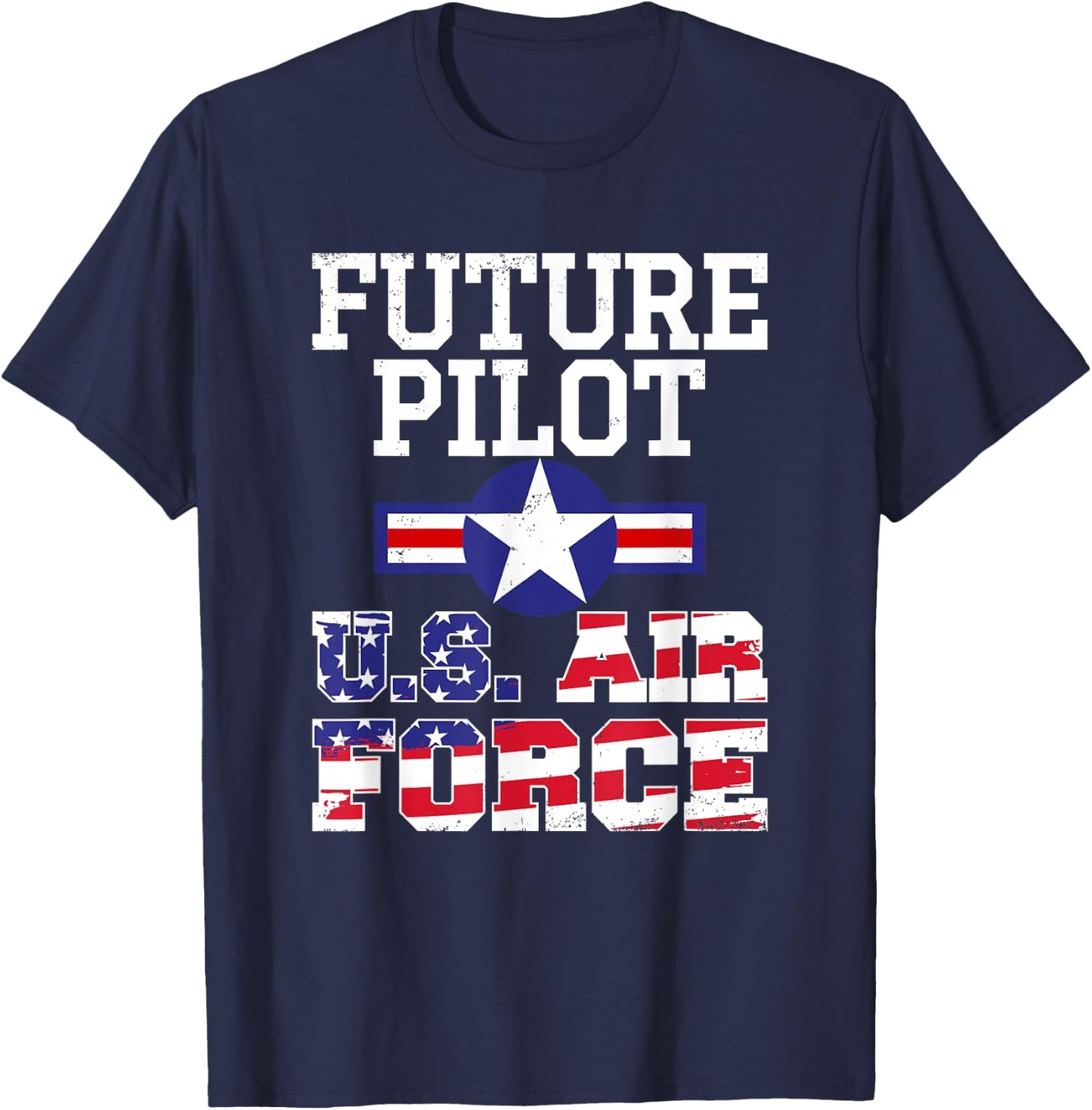 US Air Force Future Pilot Vintage silhouette T shirt T-Shirt - T-Shirt | Navy