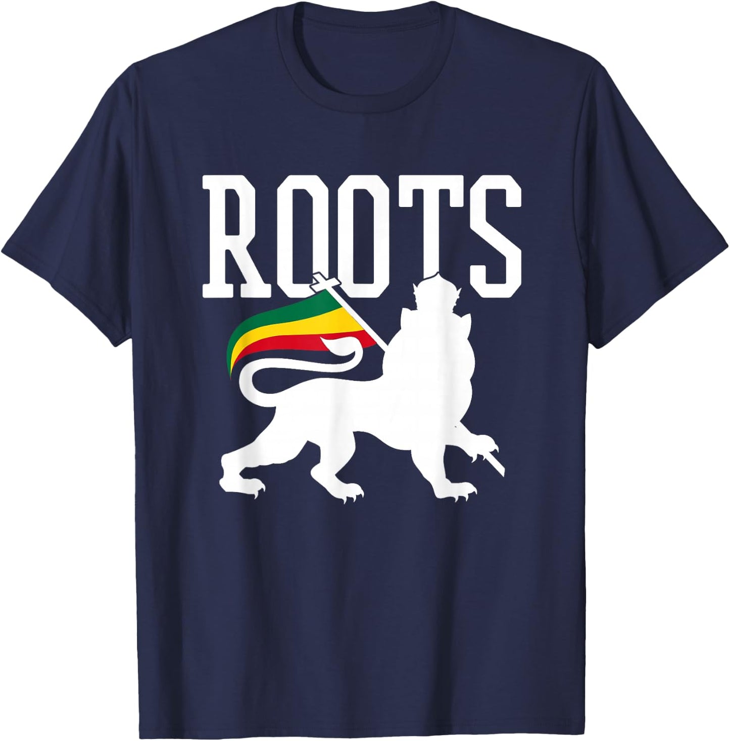Reggae Roots Lion Of Judah Rastafari Rasta Music Gift T-Shirt - T-Shirt | Navy