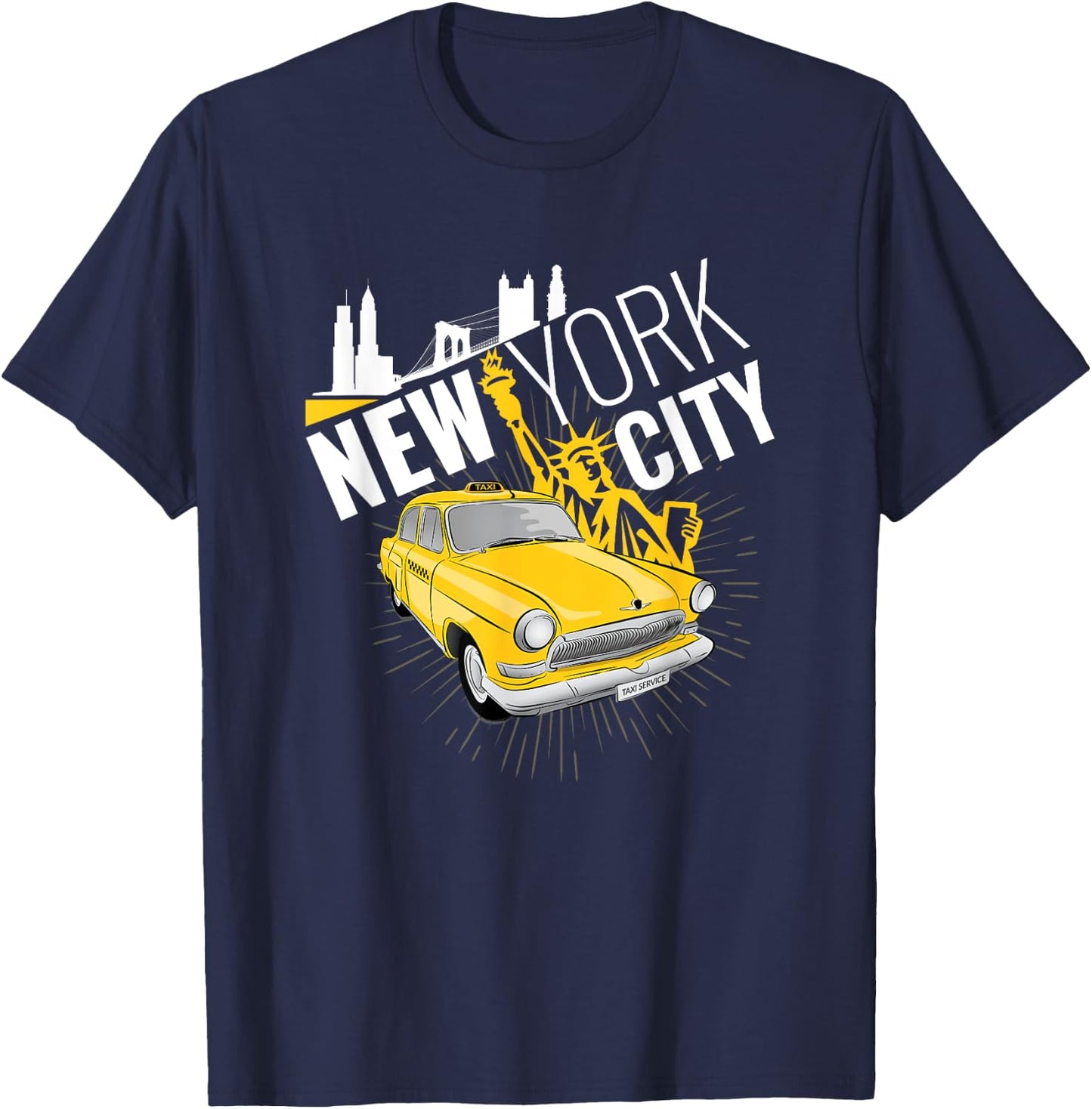 NYC New York Yellow Cab Taxi Gift Shirt Men Women Kids T-Shirt - T-Shirt | Navy