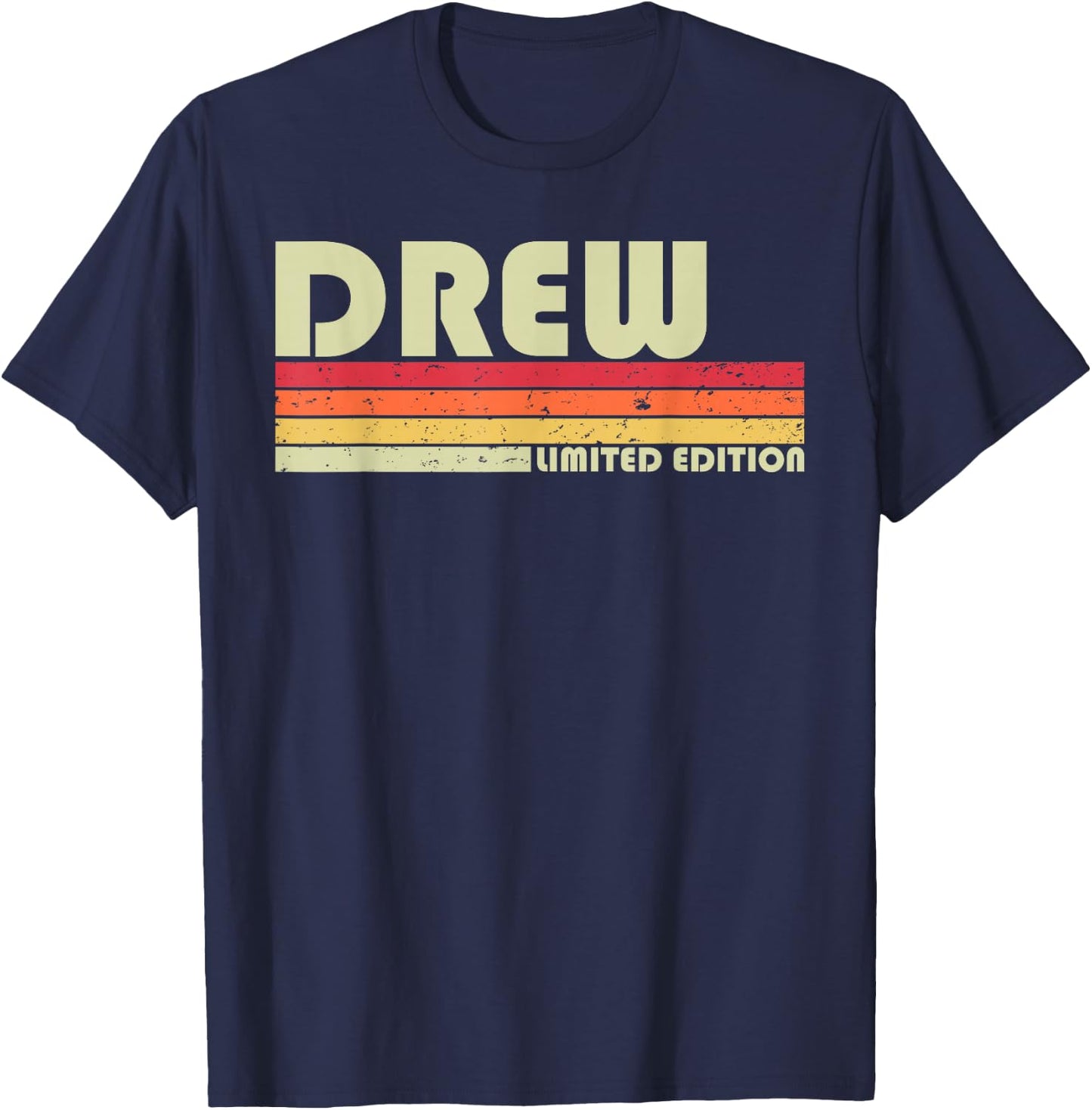 DREW Gift Name Personalized Funny Retro Vintage Birthday T-Shirt - T-Shirt | Navy