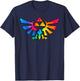 Legend of Zelda Triforce Symbol Tie Dye T-Shirt - T-Shirt | Navy