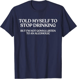 Shirt Funny Drinking Back T-Shirt - T-Shirt | Navy