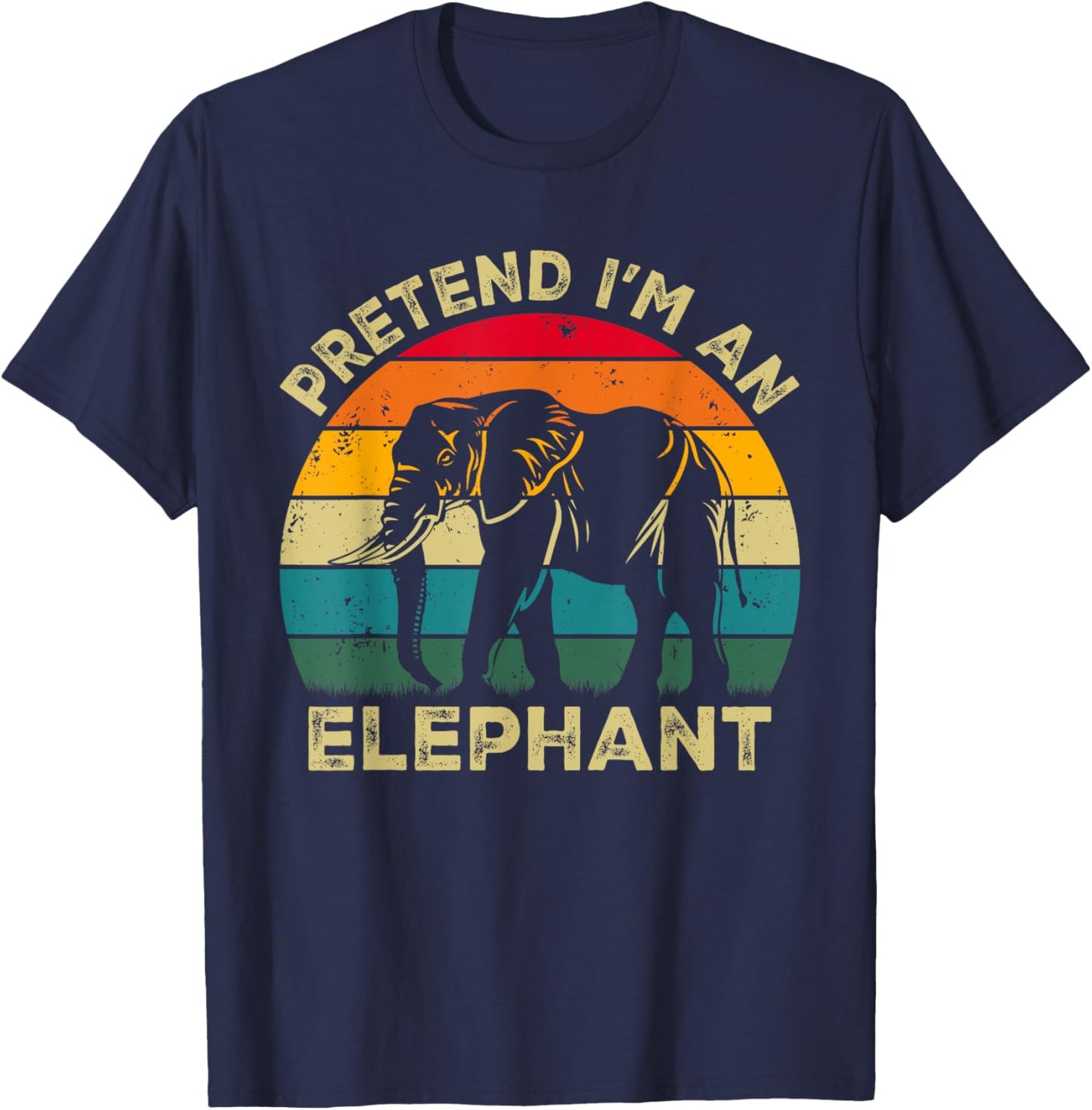 Pretend I'm an Elephant Lazy Halloween Costume T-Shirt - T-Shirt | Navy