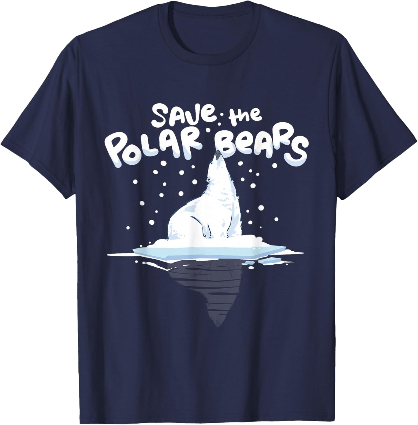 Save the Polar Bears Climate Awareness Earth Day T-Shirt - T-Shirt | Navy