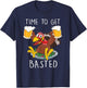 Time To Get Basted Funny Beer Thanksgiving Turkey T-Shirt - T-Shirt | Navy