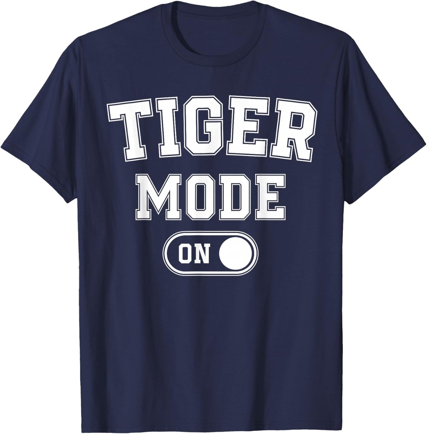 Tiger Mode On Costume Funny Striped Predator Gift Cat Lover T-Shirt - T-Shirt | Navy