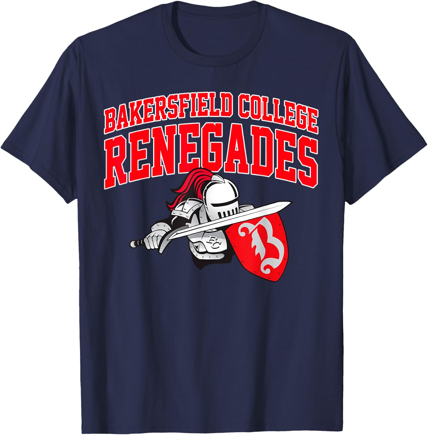 Bakersfield College Renegades Arch Vintage Sports Design Men T-Shirt - T-Shirt | Navy
