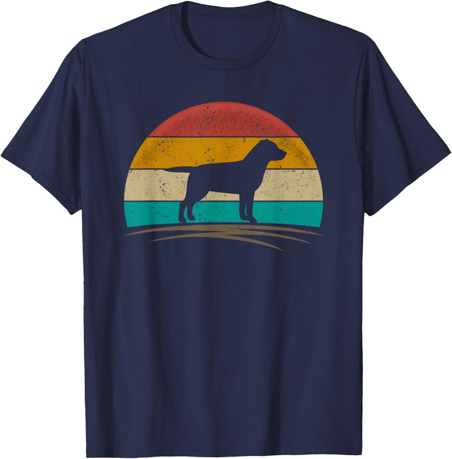 Labrador Retriever Dog Retro Labrador Lover Pet Lab Mom Dad T-Shirt - T-Shirt | Navy