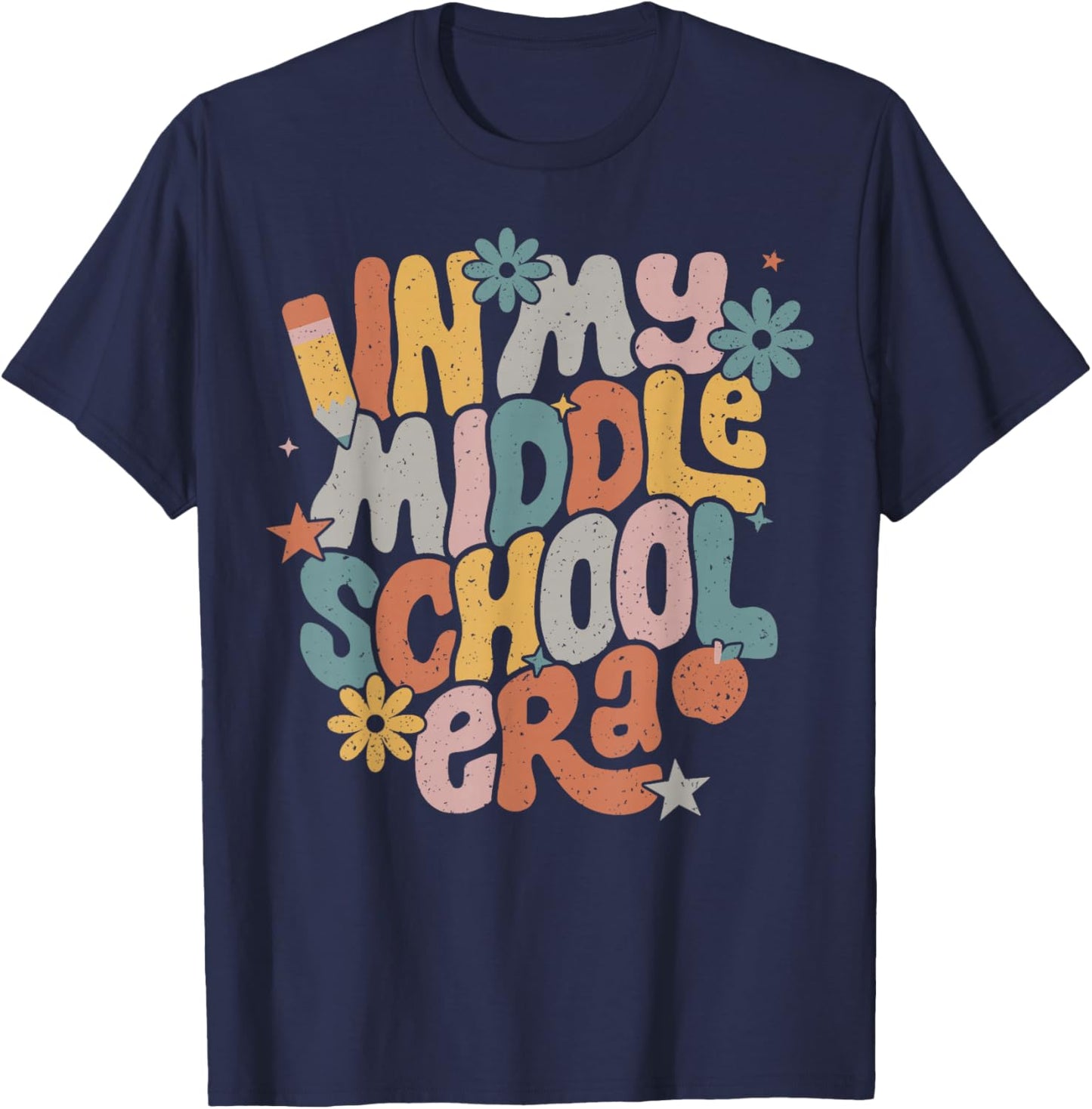 In My Middle School Era 5th Grade Graduation Back To School T-Shirt - T-Shirt | Navy