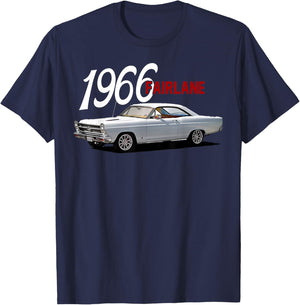 1966 66 Fairlane, Classic Car Art T-Shirt - T-Shirt | Navy
