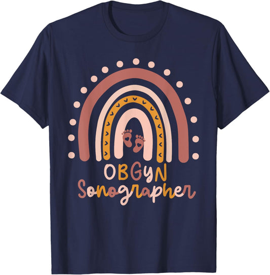 OBGYN Sonographer Obstetrician Gynecologist Nurse Ob Gyn T-Shirt - T-Shirt | Navy