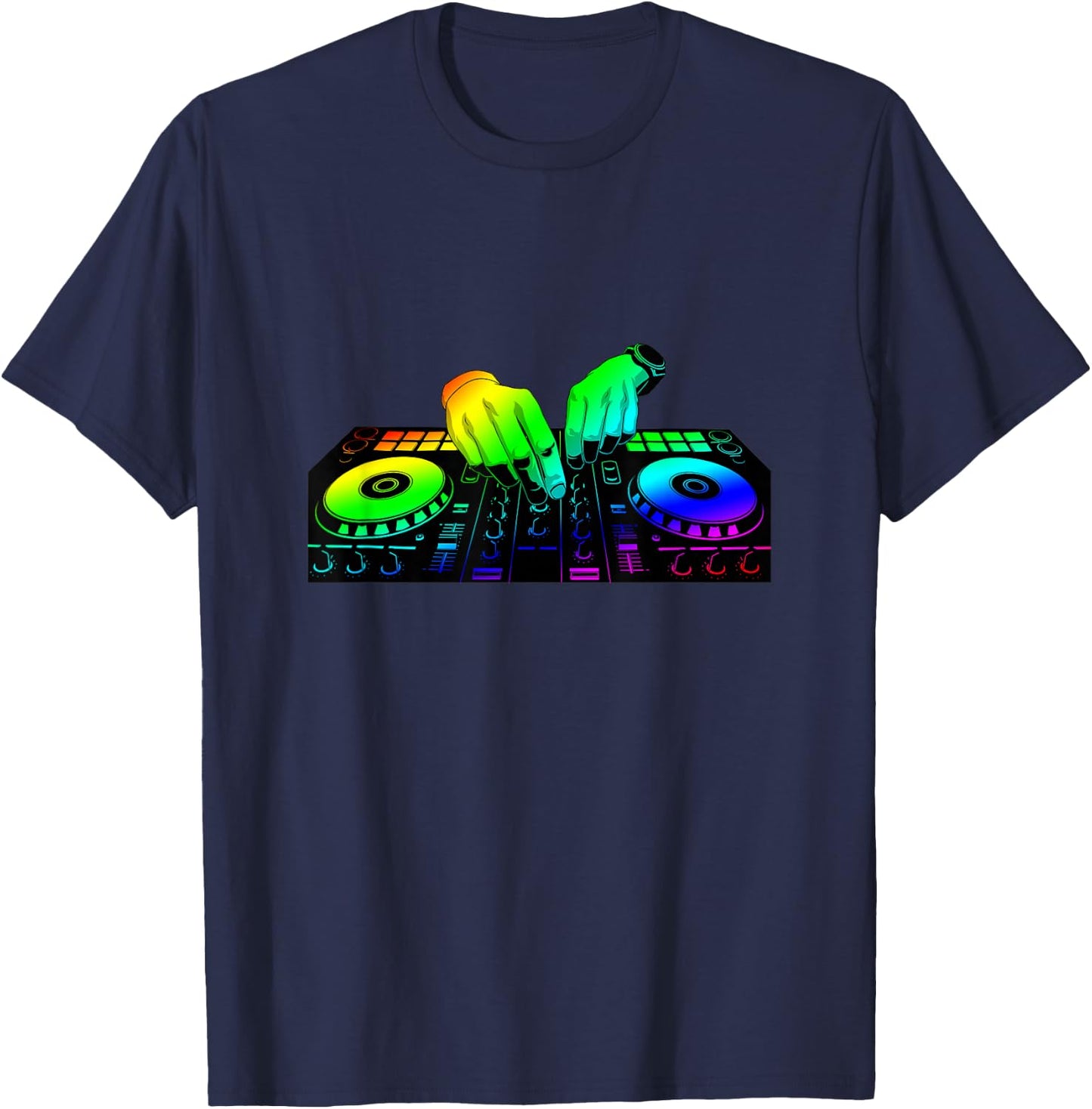 Disc Jockey Gift Turntable DJ T-Shirt - T-Shirt | Navy