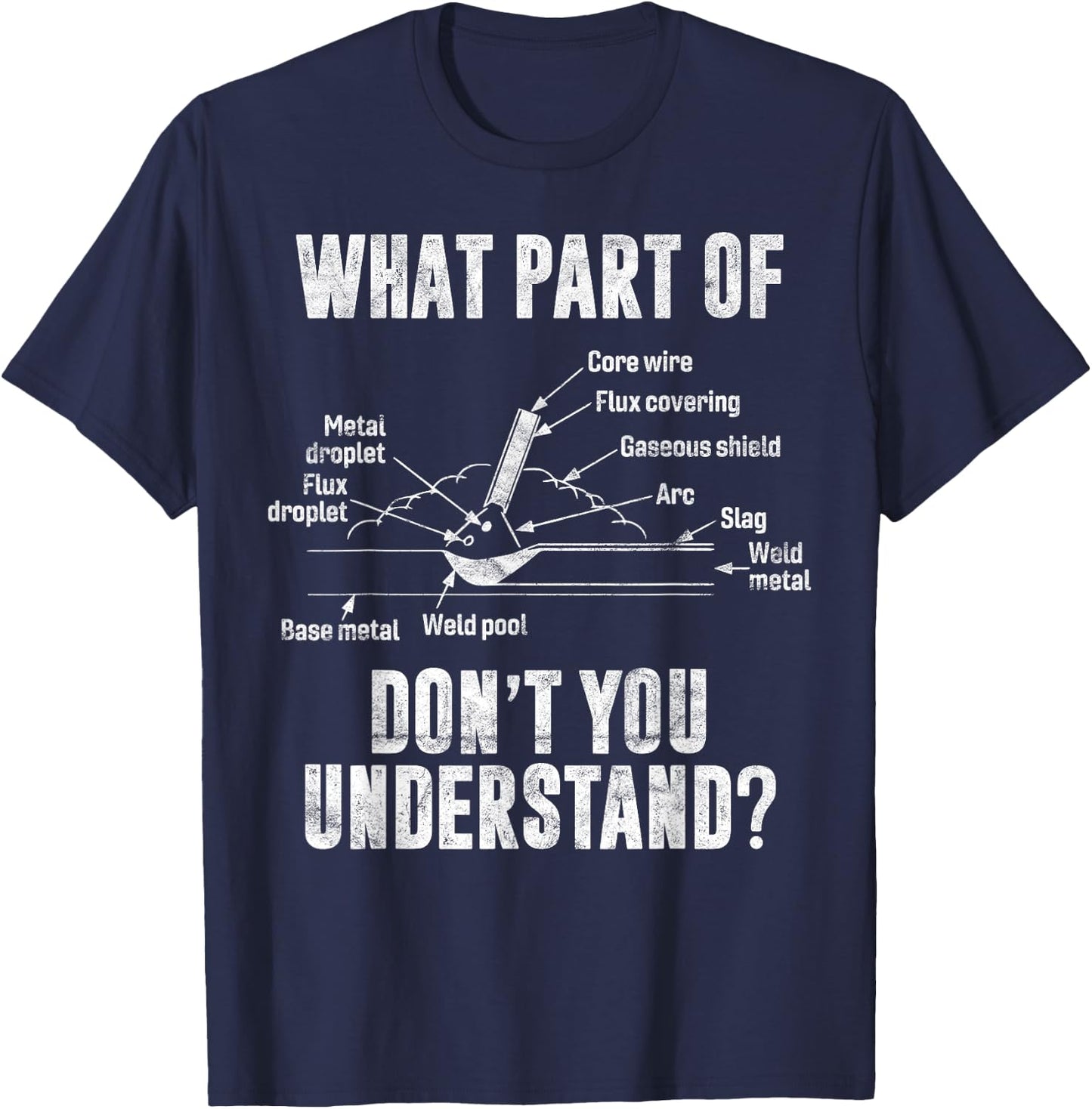 What Part of Dont You Understand Welder Welding Costume T-Shirt - T-Shirt | Navy