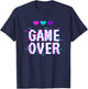 Vaporwave Aesthetic Style Game Over Yami Kawaii Pastel Goth T-Shirt - T-Shirt | Navy