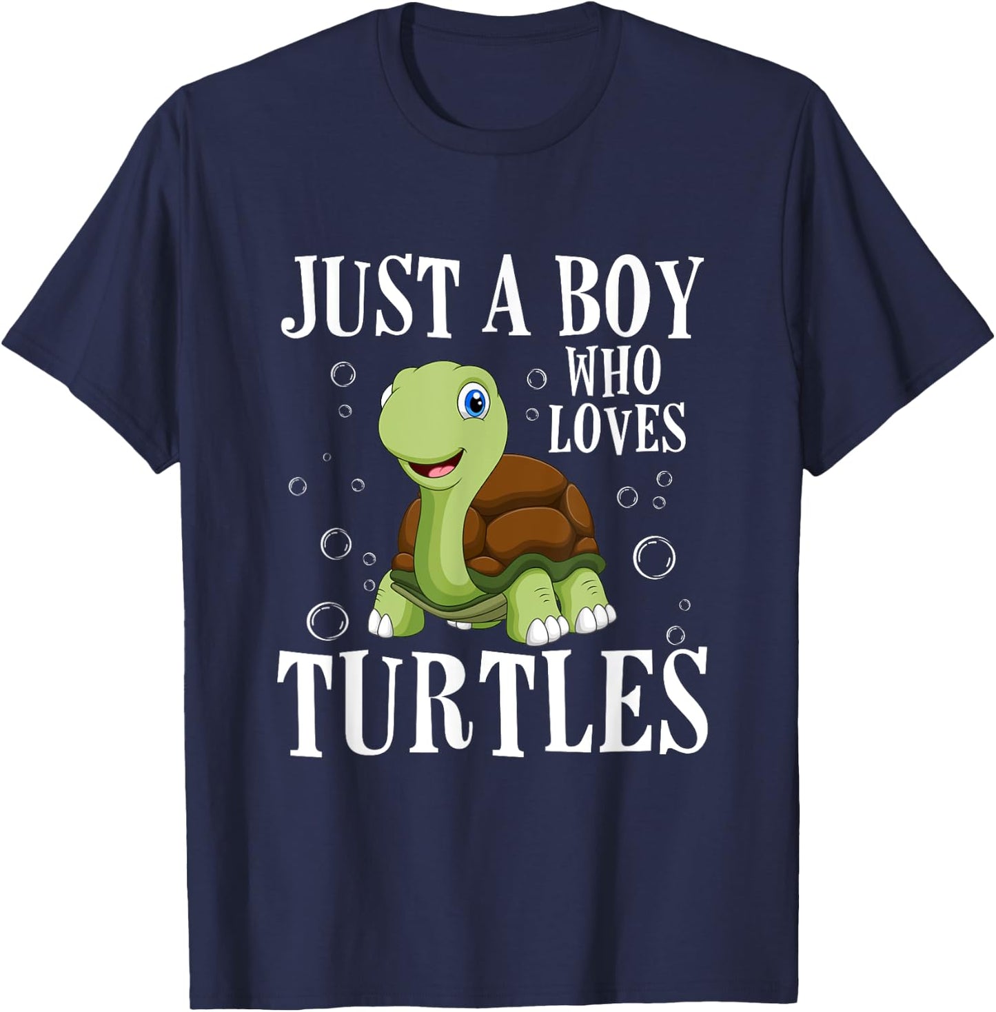 Just a boy who loves turtles turtle T-Shirt - T-Shirt | Navy