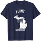 Flint Michigan MI 810 Vintage Athletic Style T-Shirt - T-Shirt | Navy