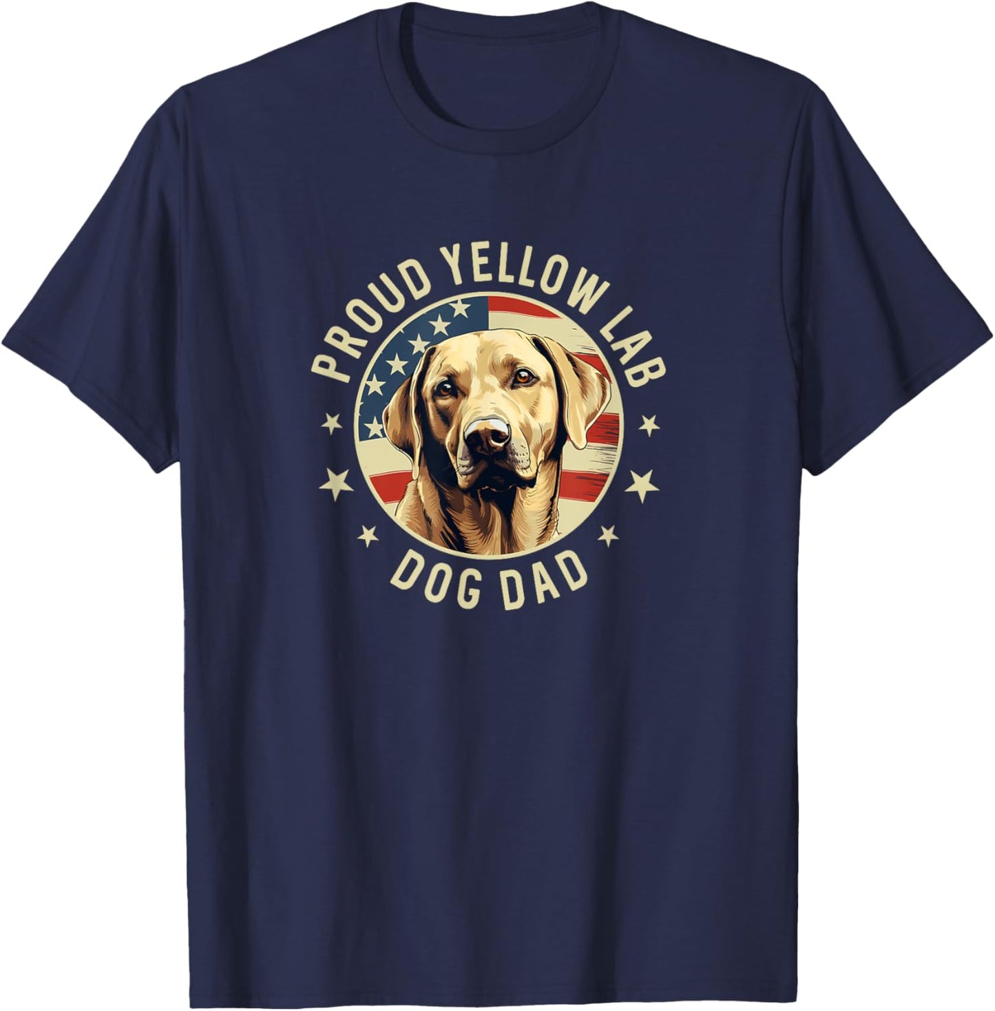 Proud Yellow Labrador Retriever Dog Lab Dad Women T-Shirt - T-Shirt | Navy